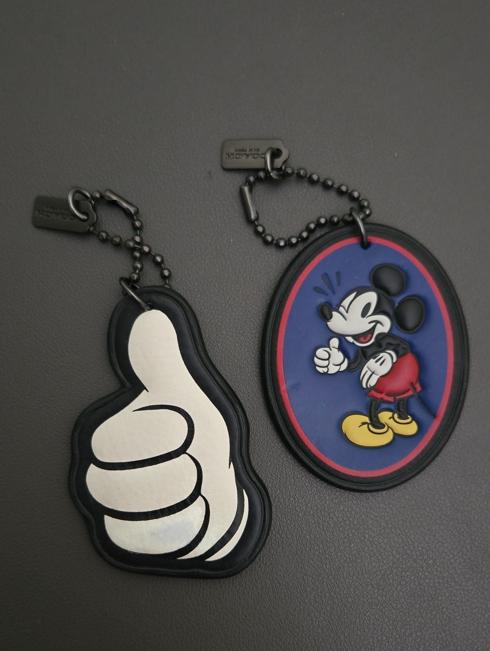 Disney x Coach Mickey Mouse Leather Hangtags / Keychains